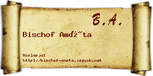 Bischof Amáta névjegykártya